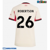 Camisa de Futebol Liverpool Andrew Robertson #26 Equipamento Secundário Mulheres 2025-26 Manga Curta